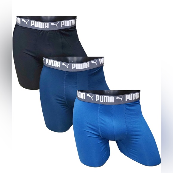 Puma Men's 3-Pack Athletic Fit Boxer Briefs-Performance Stretch Tag Free Size M - Picture 2 of 6